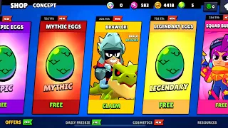 😍NEW UPDATE GIFTS IS HERE!!!🥚🦖|FREE REWARDS Brawl Stars🍀|Concept