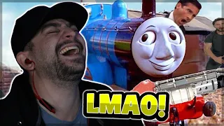 NO MORE SHEDS! 😂 - YTP: Arsonist Edward Fails to Push Six Trucks Up a Hill REACTION!