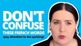 French words that sound the same