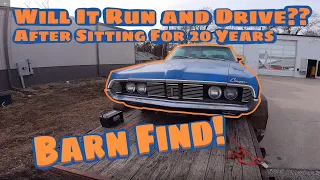 Barn Find! RARE! 1969  Mercury Cougar SS. Will It Run and Drive After  20 Years FORGOTTEN!