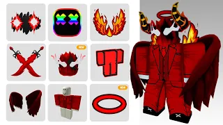 22 THE BEST RED SHADOW HEAD FREE ITEMS ON ROBLOX 2024