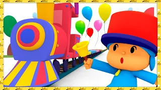 🚂 Pocoyo's Crazy Train - Learn The Colors With Balloons | Full Episodes | VIDEOS & CARTOONS for KIDS