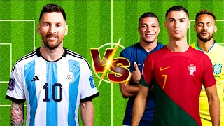 Messi vs 2022 WORLD CUP LEGENDS (Ronaldo, Mbappe, Neymar Jr)