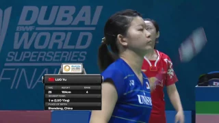 Dubai World Superseries Finals 2016 | Badminton Day 2 M1-WD | Mat/Tak vs Luo/Luo