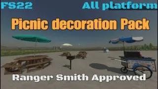 Picnic Decoration Pack / New mod for all platform on FS22