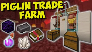 (1.17+) EASIEST PIGLIN TRADE FARM IN MINECRAFT!!! - Fully Auto Piglin Farm