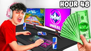 I Paid My Little Brother To Play UNREAL Rank For 50 Hours! (Fortnite Ranked)