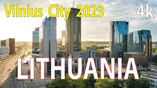 Vilnius City , Lithuania 4K By Drone 2023