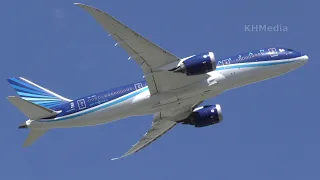 Boeing 787 Azerbaijan airlines takeoff and landing