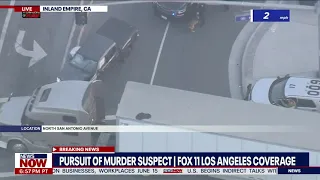 SEMI TRUCK SAVES THE DAY: Police pursuit of murder suspect ends in crash | NewsNOW from FOX