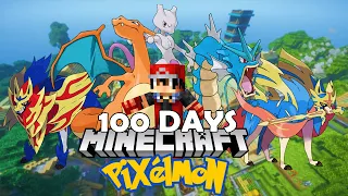I SPENT 100 DAYS IN MINECRAFT PIXELMON | MINECRAFT | PIXELMON #pixelmon #pokemon #minecraft