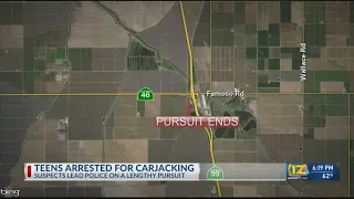 3 teens arrested for carjacking, pursuit that ended in Famoso