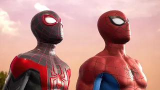 Peter and Miles Vs Sandman with Classic Suits - Marvel's Spider-Man 2