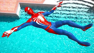 GTA 5 Water Ragdolls | SPIDERMAN Jumps/Fails ep.81 [Euphoria physics | Funny Moments]