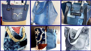 most beautiful and stunning denim printed shoulder handbags