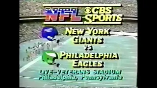 New York Giants Vs Philadelphia Eagles, 1981