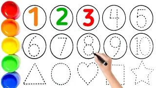 Learn to count numbers, shapes for kids | Numbers Counting 1 to 100, count 123 | Learning videos,45