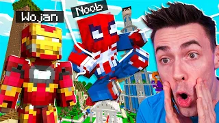 Zostaliśmy SUPERBOHATERAMI z NOOB w Minecraft