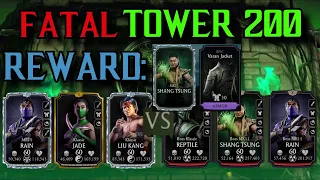 MK Mobile Sorcerers Fatal Tower Boss 200 Battle + Reward | DIAMOND CARD REWARD + EPIC EQUIPMENT CARD