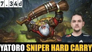 🔥 YATORO PRO SNIPER CARRY 7.34D - DOTA 2 HIGHEST MMR MATCH#dota2  #dota2gameplay  #proplayer