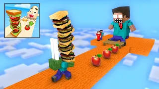 Minecraft Mobs : I WANT SANDWICH RUNNER CHALLENGE - Minecraft animation