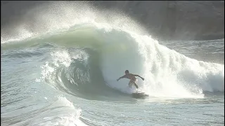 Young Professional Skimboarder Finds Heavy, Perfect Skimboarding Wave in South America