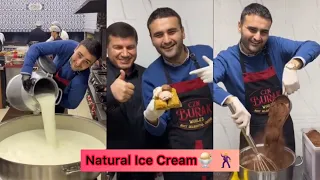 Czn Burak Making Natural Ice Cream | Natural Ice Cream | #food #shorts