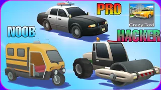 NOOB VS PRO VS HACKER-CRAZY TAXI 3D