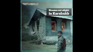 Homes burn in Karabakh as residents flee ahead of Azerbaijan takeover