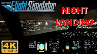 Microsoft Flight Simulator 2020 *NIGHT LANDING* A32NX In Germany | 4K Graphics