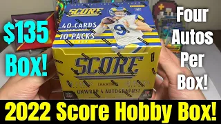 *🚨2022 Score Football Hobby Box Opening!🚨* I Bought It For $135! 4 Autos Per Box & More!