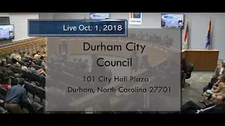 Durham City Council Oct 1, 2018