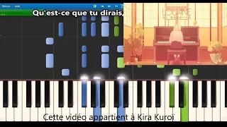 Louane - Si t'étais là - Karaoke / Piano synthesia tutorial (+ lyrics & Sheet music)