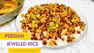 PERSIAN JEWELED RICE, with Marinated Chicken