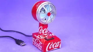 AMAZING MINI USB FAN TOY WITH ALUMINUM CANS AND DC MOTOR