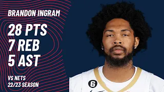 Brandon Ingram vs Brooklyn Nets | 19.10.2022