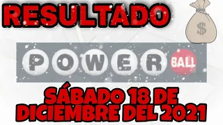 RESULTADOS POWERBALL DEL DÍA SÁBADO 18 DE DICIEMBRE DEL 2021 $353,000,000/LOTERÍA DE ESTADOS UNIDOS