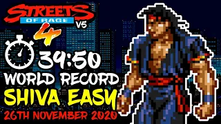 Streets of Rage 4 - Arcade - Shiva - Easy (v5) speed run WR #2 39:50 IGT