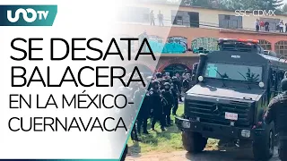 Fuerte balacera en la México-Cuernavaca, en Tlalpan, CDMX; hay 14 detenidos; ve videos