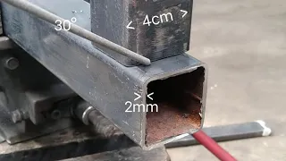 not everyone knows the trick of welding a thin square tube