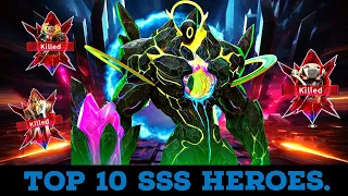 Top 10 SSS Heroes In Eternal Evolution.
