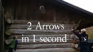 Native American Archery - 2 arrows in 1 second! Inspired by Lars Andersen!