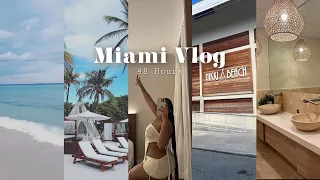 48 hours in MIAMI vlog | beach day, Nikki Beach, restaurant, grwm & more…