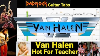 Hot For Teacher - Van Halen - Guitar + Bass TABS Lesson (Rewind)