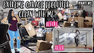 PART 1 EXTREME GARAGE DECLUTTER CLEAN WITH ME | TRANSFORMING MY GARAGE INTO AN OFFICE - ALEXISJAYDA