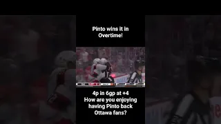 Pinto & Chabot combine to give Ottawa the OT winner! #nhlhighlights #senators #redwings