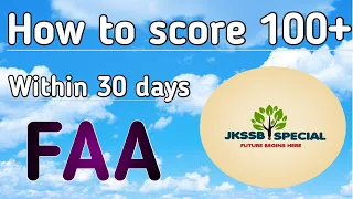 How to score 100+ in FAA in 30 days. Best books and Tricks.