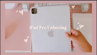  iPad Pro 2021 Unboxing [128 gb] | accessories, setup + genshin impact test run 🌸