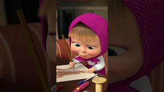 Everything is brilliantly demanding 🖌️🫴 #MashaAndTheBear #Shorts #cartoonforkids #kids