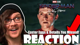 SPIDERMAN NO WAY HOME TRAILER BREAKDOWN | Reaction! Easter Eggs & Hidden Details